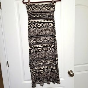 LunaChix Maxi Skirt, S, Black & Cream